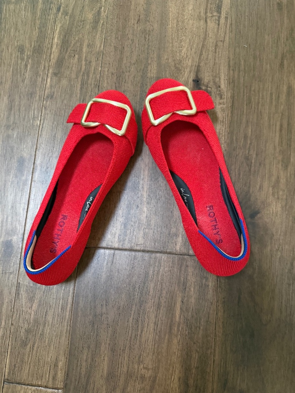 Rothy’s The Emblem Flat Cardinal Red Size 7.5 Like New